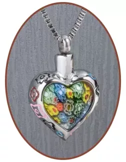 Herz Ascheamulett aus Edelstahl„Elias“, Größe: 29 x 23 x 12 mm