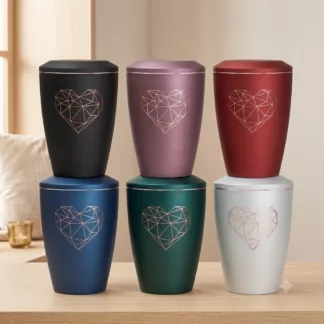Tierurne Metall Edition Karat, geometrisches Herz
