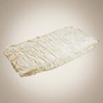 Sargbespannung aus Baumwolle, Natur beige blickdicht, 7 - fach gerafft, 1 m x 2,6 m