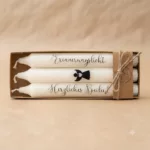 Trauerkerzen-Set 'Erinnerungslicht' - 3 Stück mit einfühlsamen Sprüchen und Engel-Motiv
