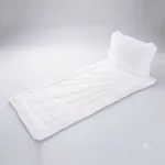 Deckengarnitur Satin, weiß mit Wellensteppnähten, Sonne 250 g Wattierung