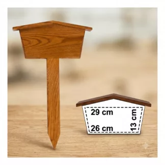 Grabtafeln Eiche, Format: 63 cm x 35 cm, Holzstärke 2,4 cm;