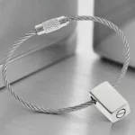 Anhänger aus Titan Rechteck klein Farbe silber poliert