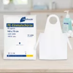 Einmalschürze aus LDPE, als Schutz vor Schmutz und Flüssigkeiten, Länge; 140 cm, 100 Stück
