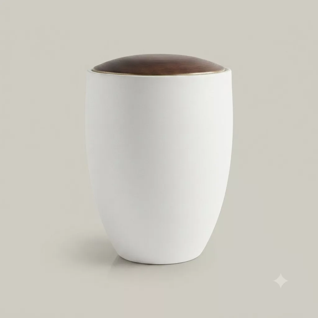 Keramikurne - Florentina Ceramica Oberfläche samtweiß