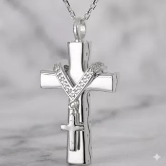 Asche Anhänger Kreuz Herz