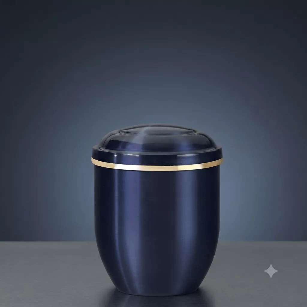 Tierurne in Kobalt-Blau