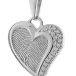 Herz Schmuck Anhänger mit Fingerabdruck