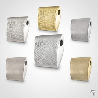 Handgefertigter Atlantis Memorials Ascheschmuck aus 925er Sterlingsilber mit diskreter Aschekammer und optionaler Fingerabdruck-Gravur