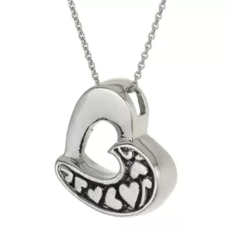 925 Sterling Silber Asche Anhänger Herz Hochglanz poliert