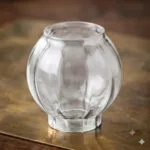 Grablampeneinsatz kugelförmig aus Glas rauchfarben
