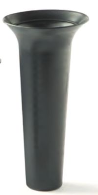Vaseneinsatz Kunststoff schwarz mit Tellerrand, H= 32 cm, Ø oben 15,5 cm, Ø unten 6,5 cm