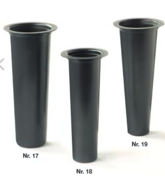 Vaseneinsatz Kunststoff schwarz mit Rand, verschiedene Größen