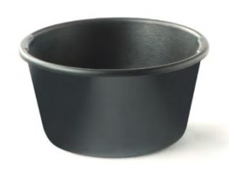 Schaleneinsatz schwarz Kunststoff mit Griffmulde, Ø oben 26,0 cm, Ø unten 19,0 cm, Höhe 13,5 cm