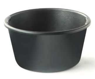 Schaleneinsatz schwarz Kunststoff mit Griffmulde, Ø oben 26,0 cm, Ø unten 19,0 cm, Höhe 13,5 cm