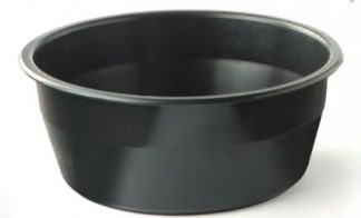 Schaleneinsatz schwarz aus Kunststoff, Ø oben 35,0 cm, Ø unten 27,0 cm, Höhe 14,5 cm