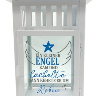 Personalisierte Grablaterne Sternenkind Engel Junge