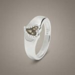 Ring mit Zirkonen, Asche oder Haaren