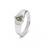 Ring mit Zirkonen, Asche oder Haaren