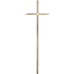 Metallkreuz ohne Korpus (Gold glänzend)