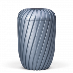 Naturstoffurne, Rillen 3D-Druck, Gletscherblau