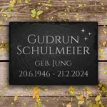 Trauerstein Sterne aus Schiefer – Größe wählbar