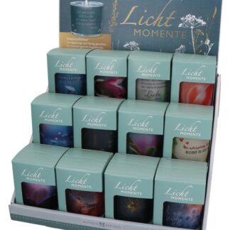 LichtMomente-Display - Lichter der Erinnerung Display mit 3 x 12 Windlichtern