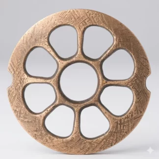 Blumenverteiler aus edlem Bronzeguss für Grabvasen mit Gitterstruktur