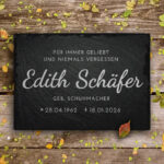 Einzelgrab Grabplatte in 30x20 oder 40x30 cm