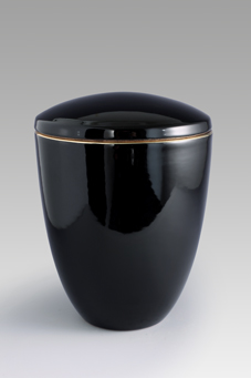 Keramikurne - Tosca Ceramica, tiefschwarz glänzend