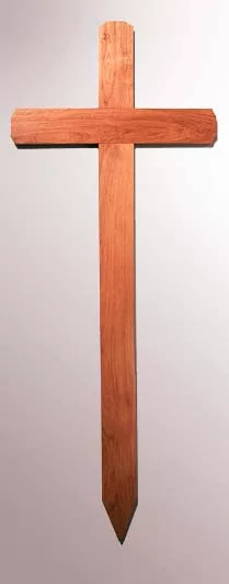 Grabkreuz Eiche, Modell 2, 60 x 150 cm, 10 cm breit