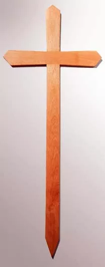 Grabkreuz Eiche, Modell 4/25, 45 x 100 cm, 10 cm breit (Stärke 25 mm)