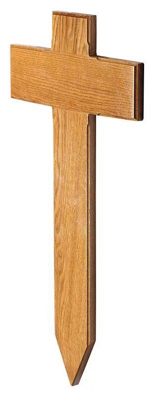 Grabkreuz Eiche, Modell 22, 40 x 80 cm, 12 cm breit (Stärke 25 mm);