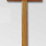 Sargdeckelkreuze Eiche ohne Christuskörper, natur, Maße: 48 cm x 19,5 cm x 3,2 cm, Stärke 1,5 cm.