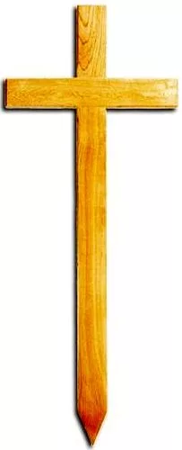 Grabkreuz Eiche L 150 cm, B 59 cm, Holzbreite 10 cm, Stärke 2,4 cm;