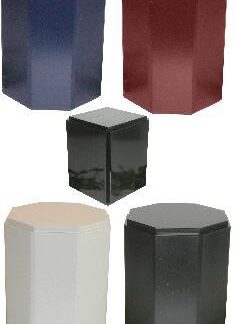 Achteckige Holzurnen aus durchgefärbtem MDF