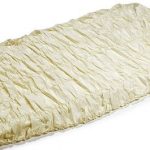 Sargbespannung aus Baumwolle, Natur beige blickdicht, 7 - fach gerafft, 1 m x 2,6 m
