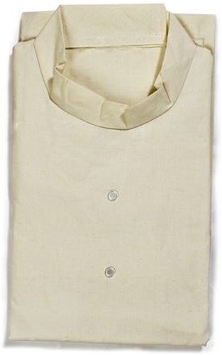 Damentalar mit Stehkragen, Baumwolle natur beige, Länge 150 cm;