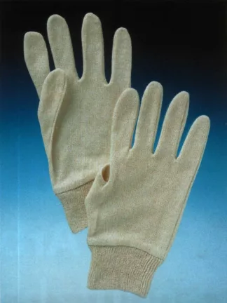Baumwolle Trikot Handschuhe mit Strickbund.