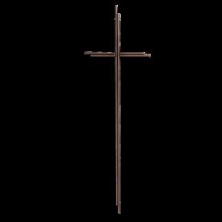 Sargdeckelkreuz, Metallkreuz ohne Korpus, alt Kupfer