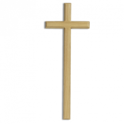 Sargdeckelkreuze Holz Eiche, ohne Christuskörper, natur, L 50 cm; B 19 cm; Holzbreite 3 cm;