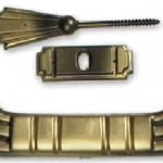 Sarggriffe, Gold neblig matt, 230 mm