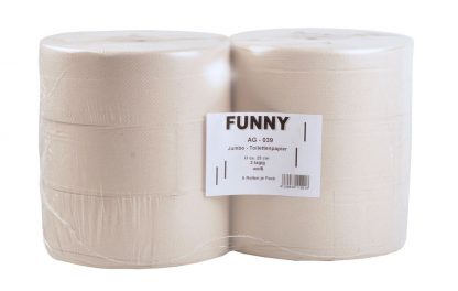 Jumbo-Toilettenpapier, 2-lg., recycling weiß, Ø 25 cm, 6 Rollen