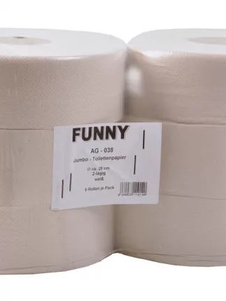 Jumbo-Toilettenpapier, 2-lagig, recycling weiß, Ø 28 cm, 6 Rollen