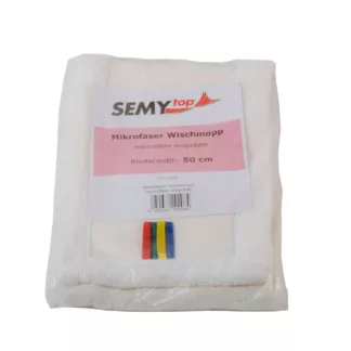 Mikrofaser Wischmopp mit Borsten, weiss, 50 cm 50