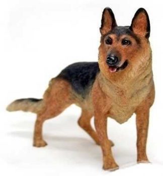 Tier Figur "Hund Schäferhund" mit Asche Raum