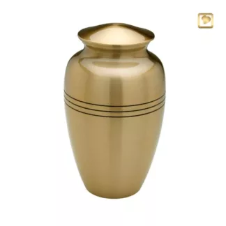 Metallurne goldfarben mit schwarzen Streifen