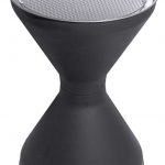 Konischer Standascher, kegelförmig, anthrazit, aus Edelstahl, hochglänzend, mittelschwere Qualität, Größe: 12,5 cm x 12,5 cm x 2,5 cm