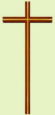 Sargkreuz Eiche rustikal mit Messingschiene, Maße ca.: 50 cm x 21,7 cm, Stärke 2,5 cm