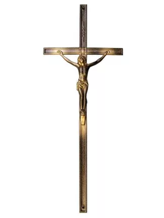 Deckelkreuz Kunststoffkreuz, mit Korpus, Maße: L 45,5 cm, B 17 cm, Materialbreite 1,5 cm;